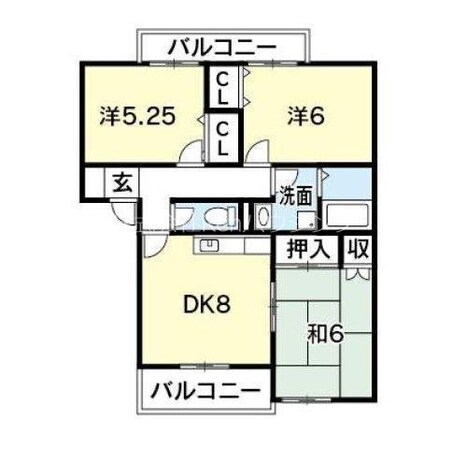 ベンラート三津屋の物件間取画像